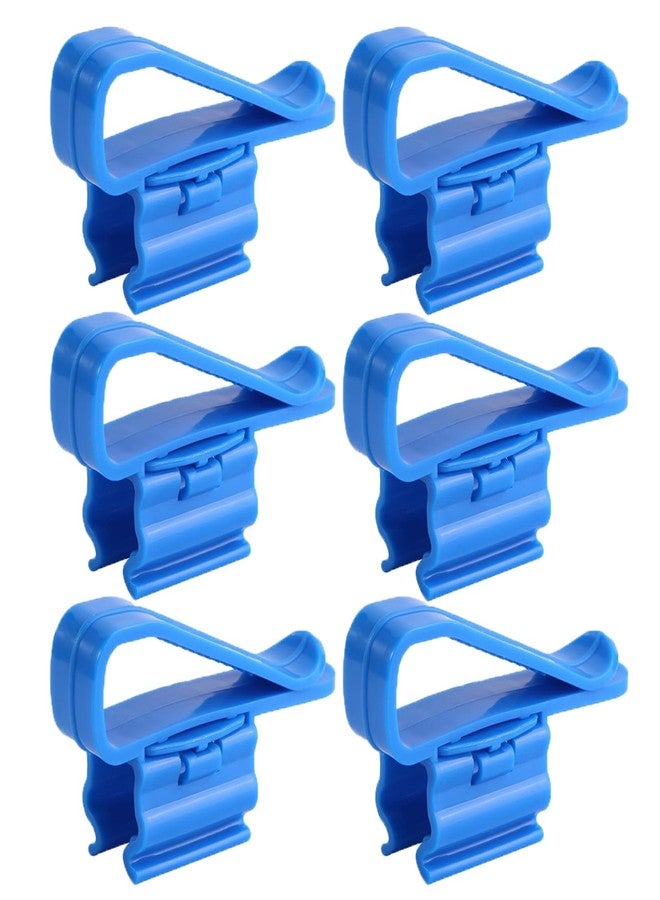 SUQIKMX 6 PCS Fish Tank Hose Holder, Adjustable Water Clip Water Pipe Clamp Mounting Clip for Fish Tank and Aquarium(Fit for 8mm to 16mm Hosee (Blue) - Image 1